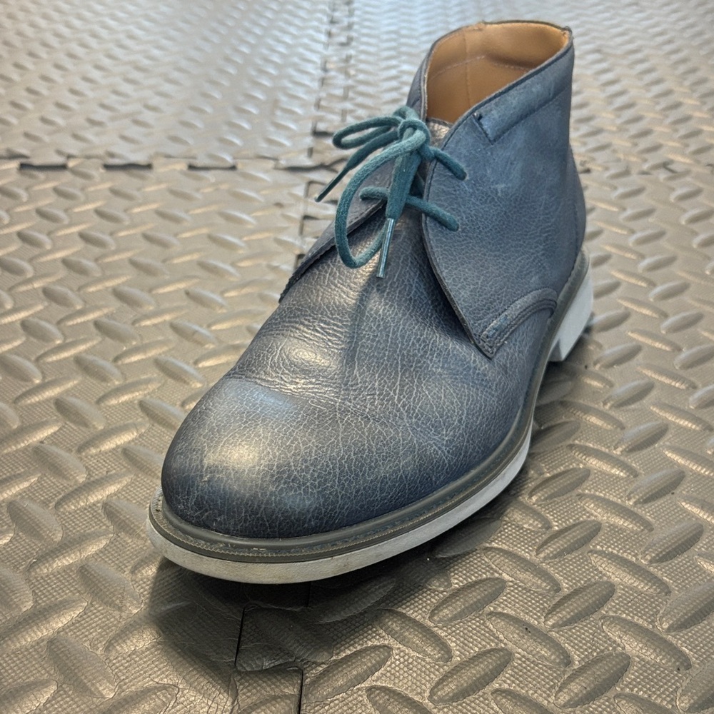 COLE HAAN Men's Blue Leather Chukka Boots size 8 M(G)